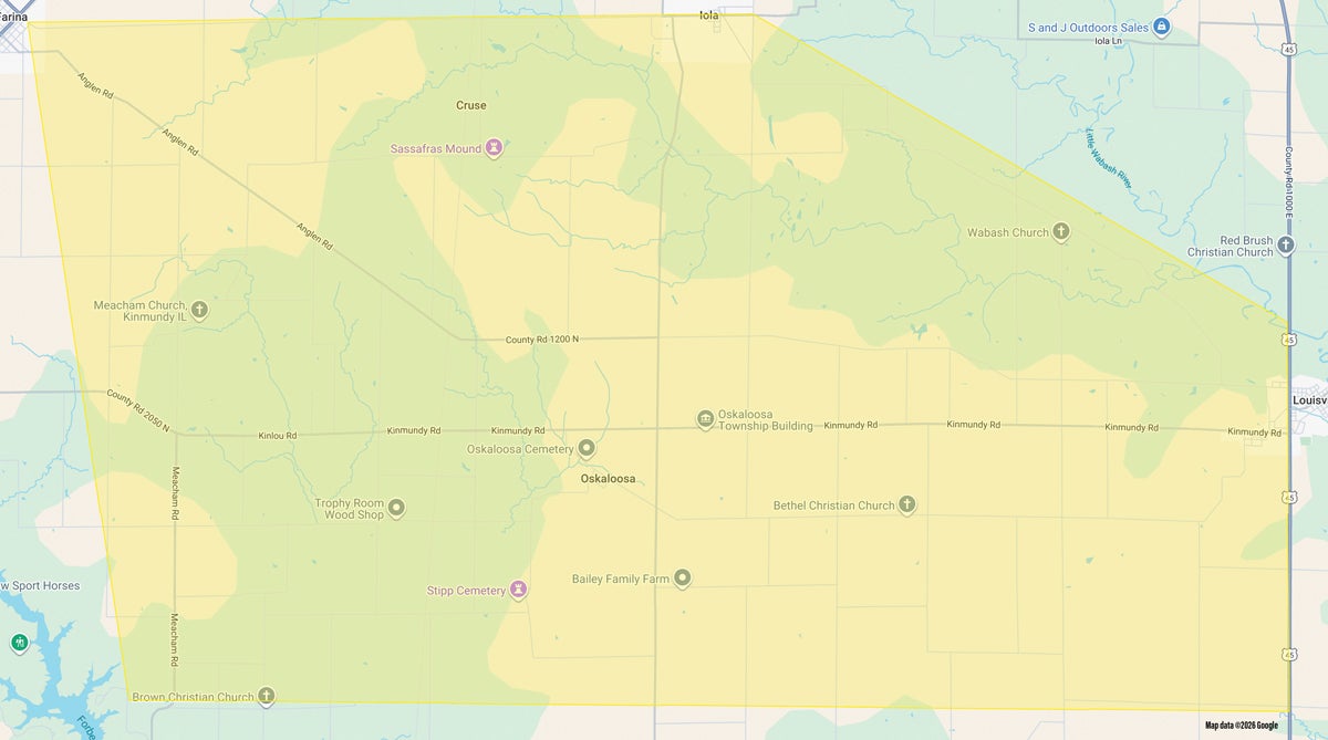 Map of vegetation management area